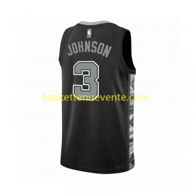 Maillot Basket San Antonio Spurs Keldon Johnson 3 Jordan 2022-2023 Statement Edition Noir Swingman - Homme